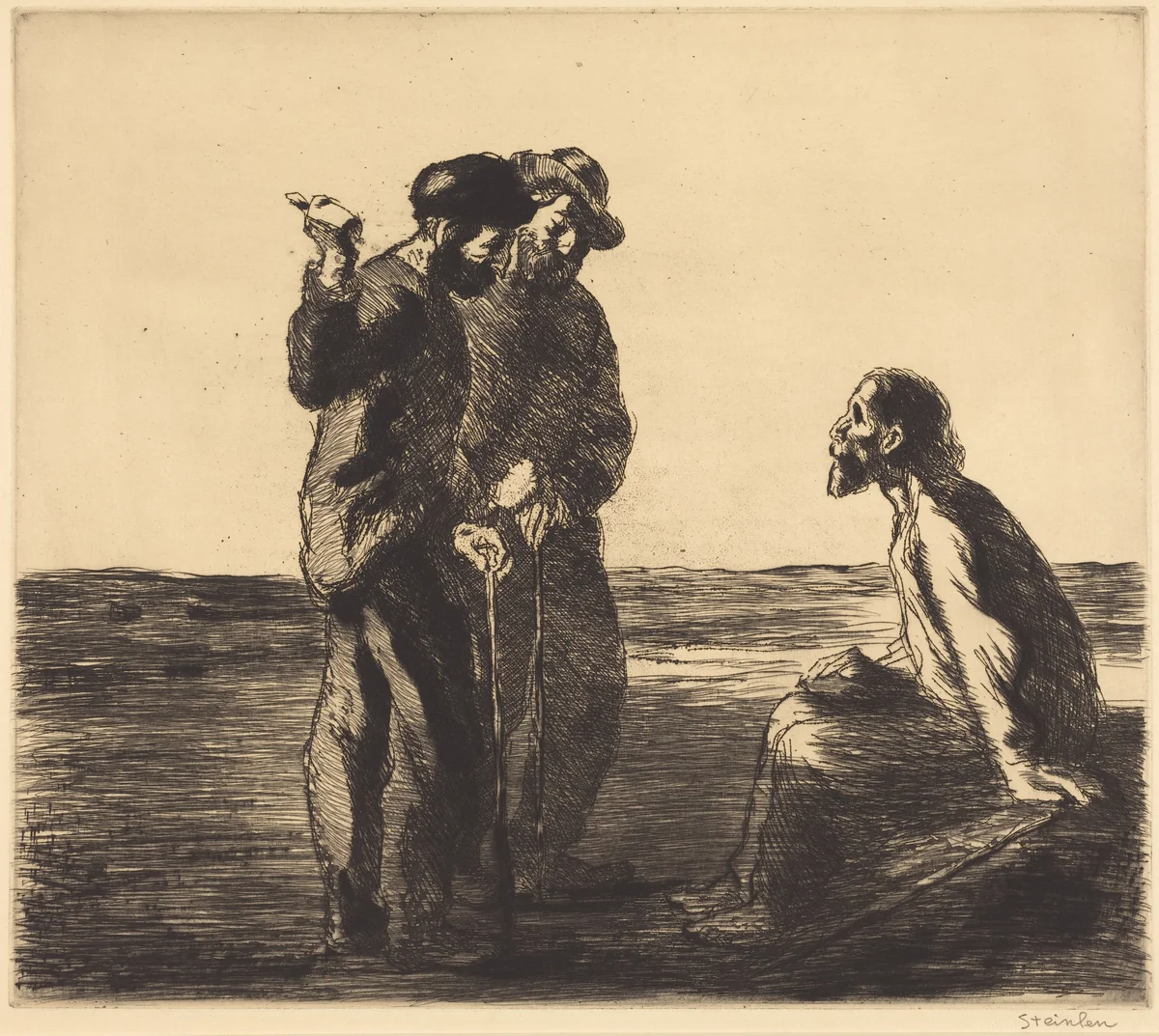 Three Companions (Les trois compagnons) by Théophile Alexandre Steinlen, print, 1912