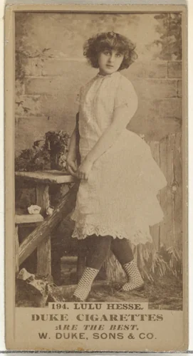 Card Number 194, Lulu Hesse, from the Actors and Actresses series (N145-7) issued by Duke Sons & Co. to promote Duke Cigarettes by W. Duke, Sons & Co., photograph, 1880-1889