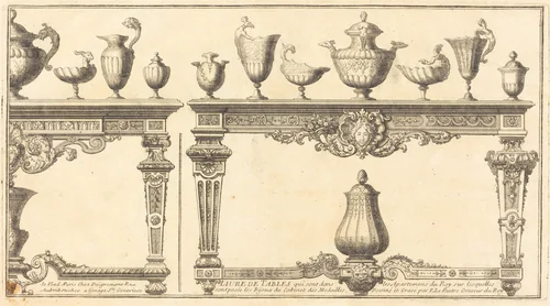 Livre de Tables by Pierre Lepautre, print, 1660-1744