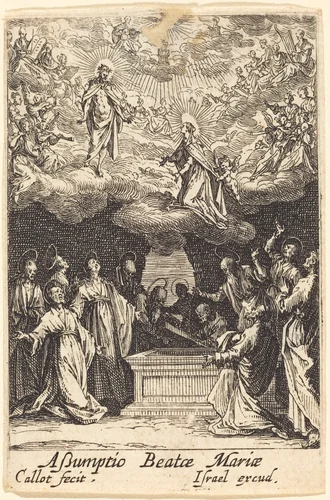 The Assumption of the Virgin by Jacques Callot, print, 1628-1638