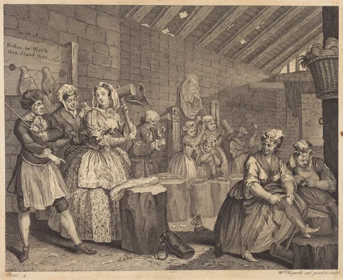 A Harlot's Progress: pl.4 by William Hogarth, print, 1732