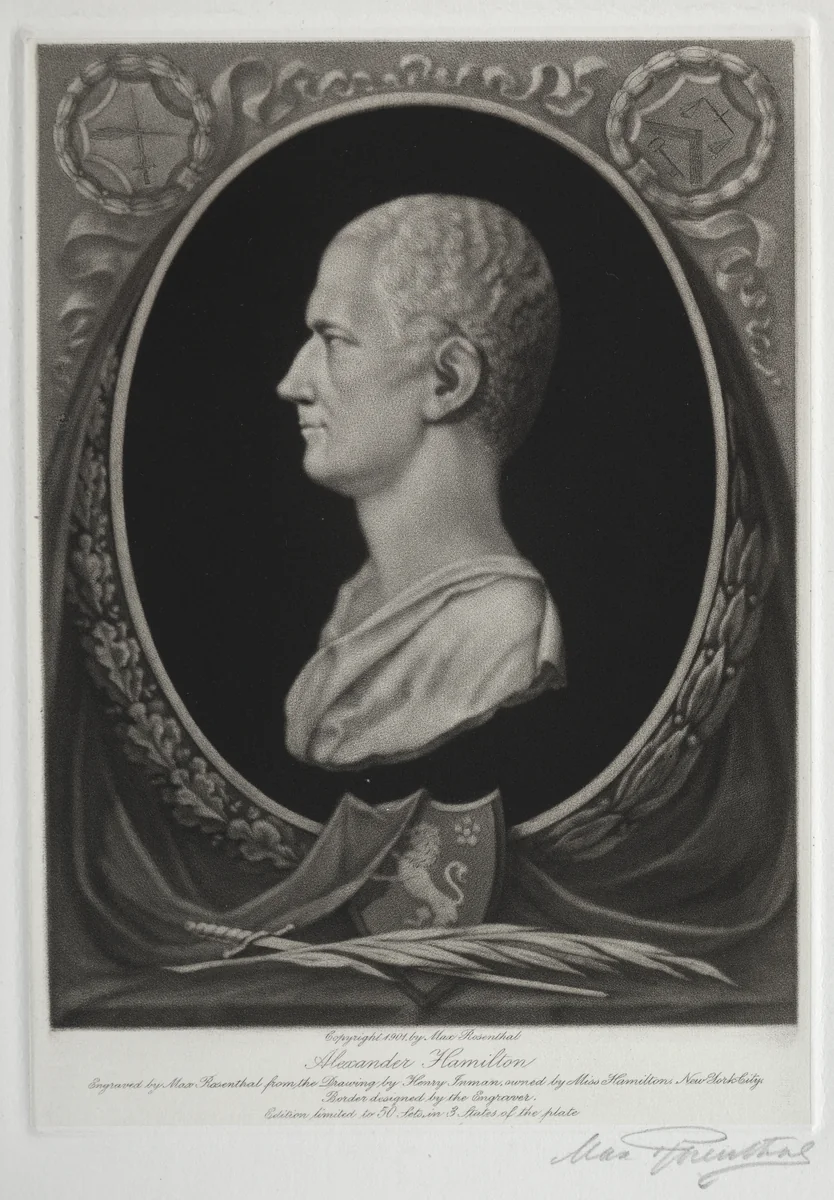Alexander Hamilton by Max Rosenthal, print, 1901