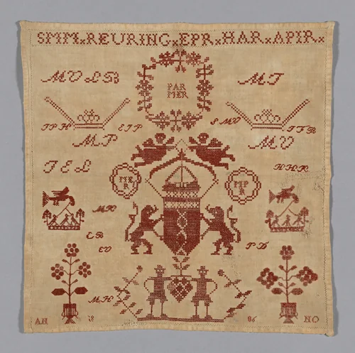 Sampler by Sophia Margaretha Reuning, textile, 1860