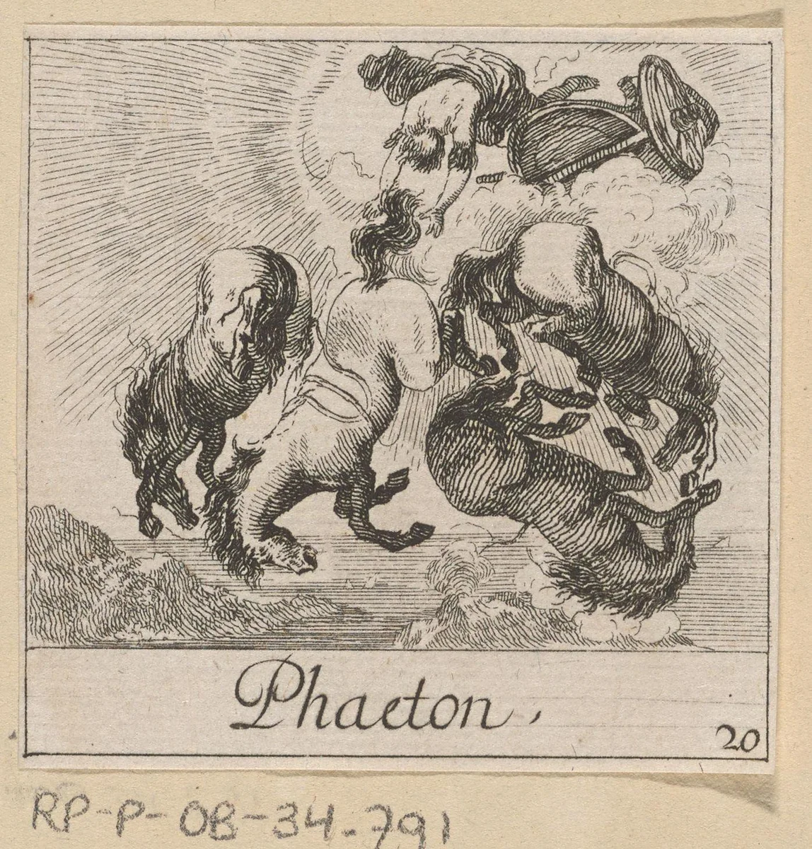 Phaëthon by anonymous, print, 1620-1664