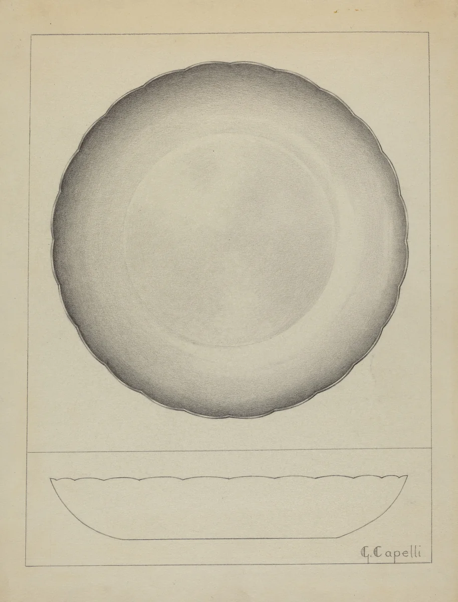 Silver Bowl by Giacinto Capelli, index of american design, 1936