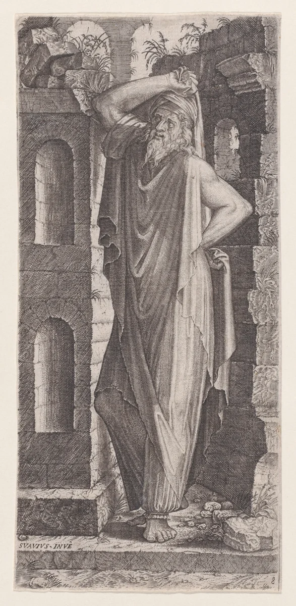 St. Philip (?), from Christ, the Twelve Apostles, and St. Paul by Lambert Suavius, print, 1525-1576