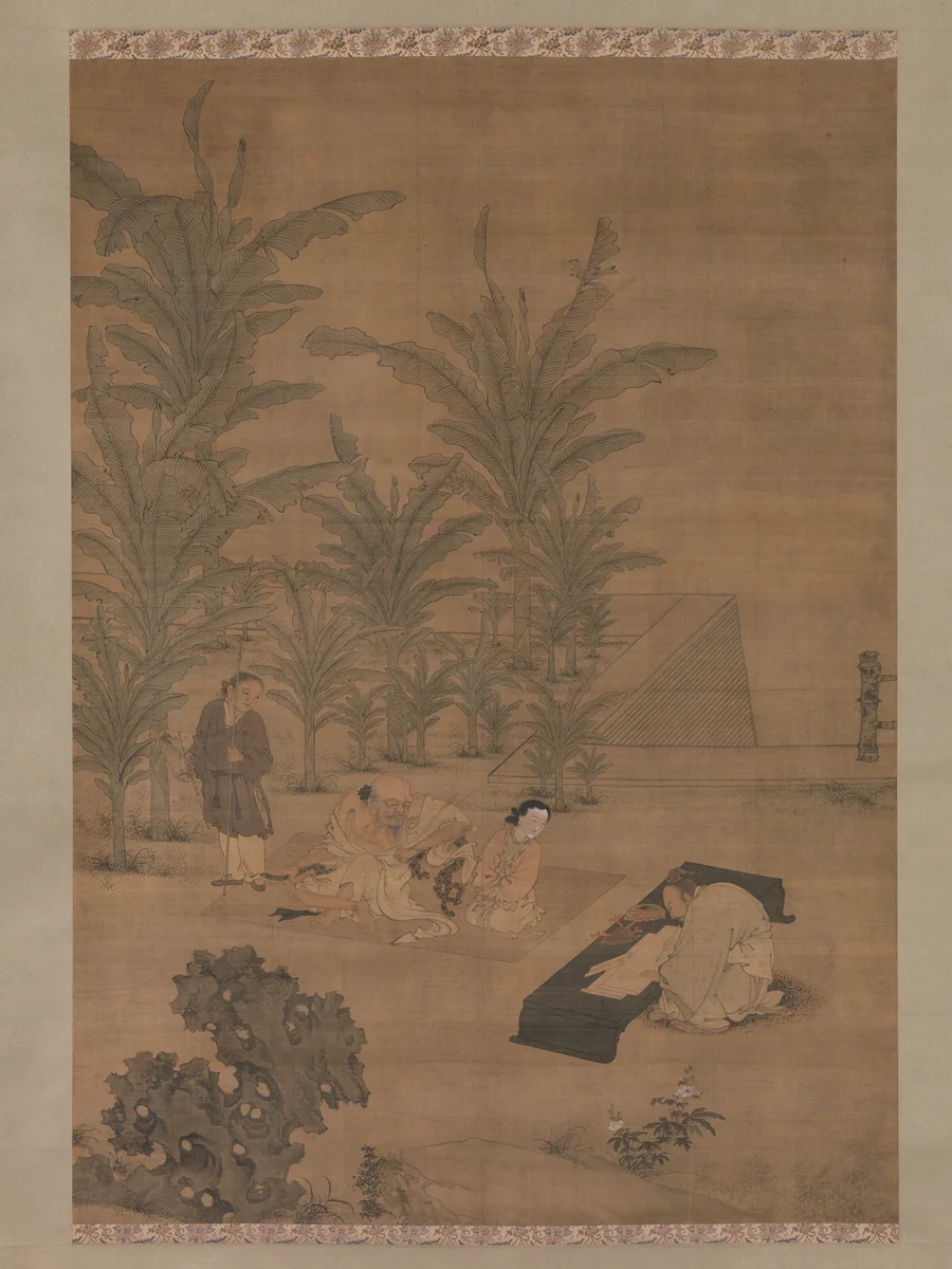 The Scholar Fu Sheng Transmitting the Book of Documents by Du Jin, painting, 1465-1509