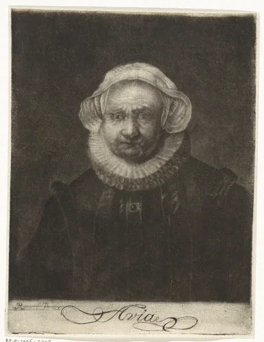 Portret van Aechje Claesdr. by Johannes de Groot, print, 1698-1776