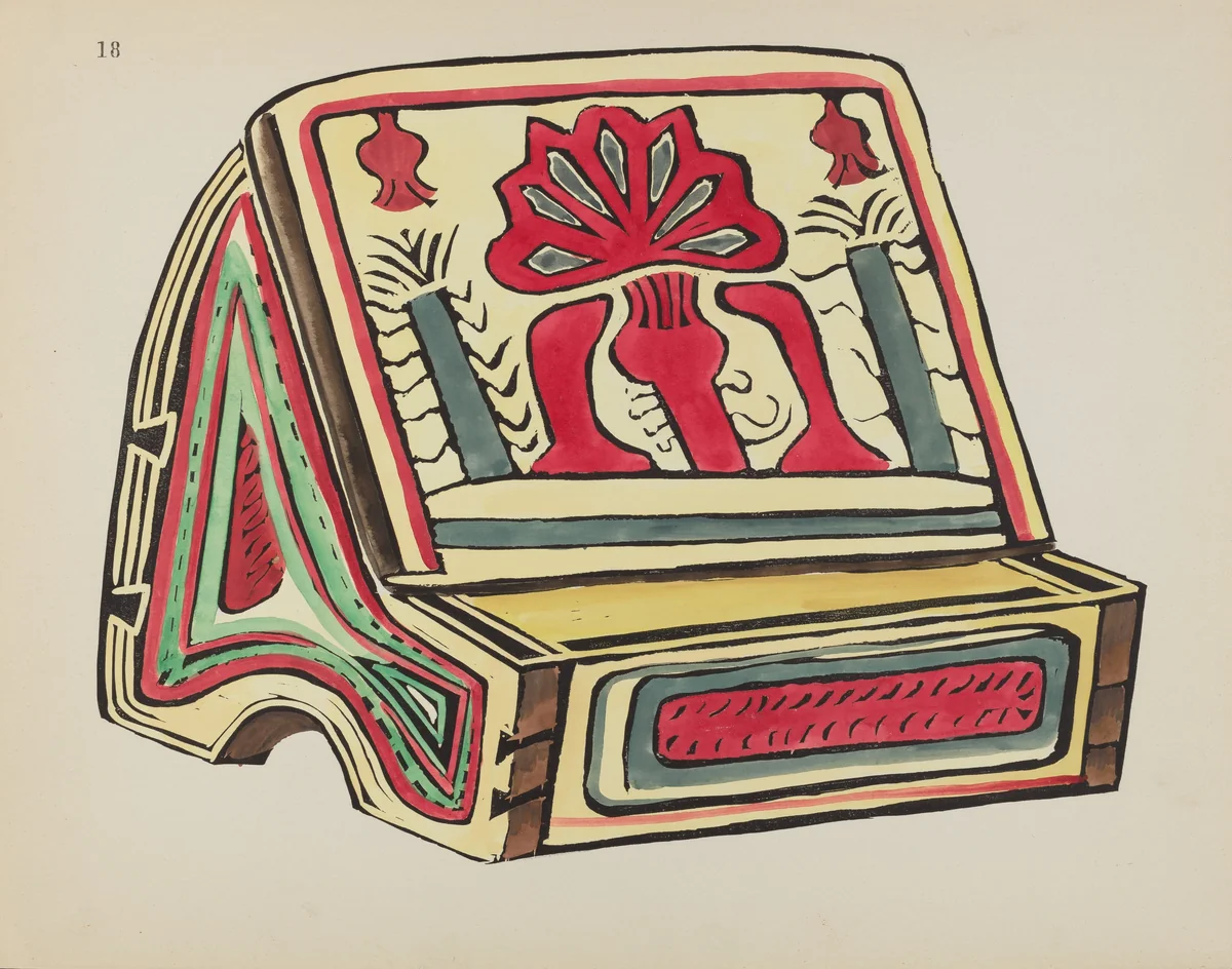 Plate 18: Reading Stand: From Portfolio "Spanish Colonial Designs of New Mexico" by American 20th Century, index of american design, 1935-1942