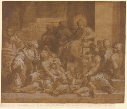 Suffer the Little Children to Come unto Me by Giambattista Tinti, painting, 1578-1604
