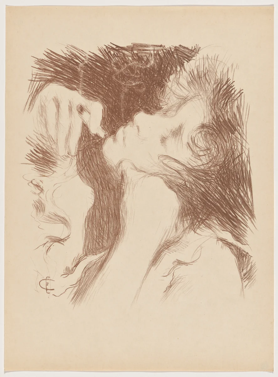 Intimité (Privacy) by Paul Edouard Crébassa, print, 1895