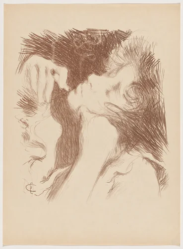 Intimité (Privacy) by Paul Edouard Crébassa, print, 1895