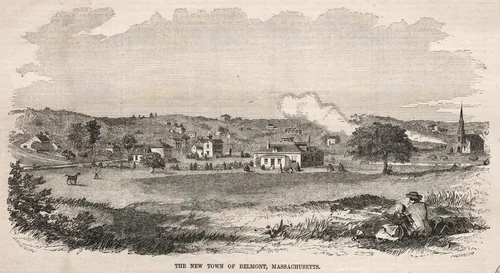 The New Town of Belmont, Massachusetts by Winslow Homer, print, 1859