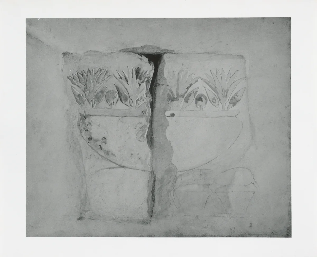 Floral Decoration, Mastaba of Perneb by Unknown Copyist, artwork, -2381--2323