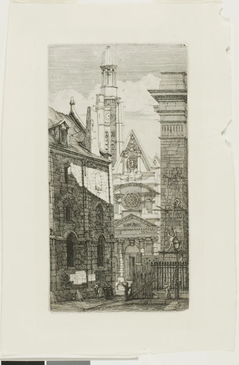 Church of St. Etienne du Mont, Paris by Charles Meryon, print, 1852