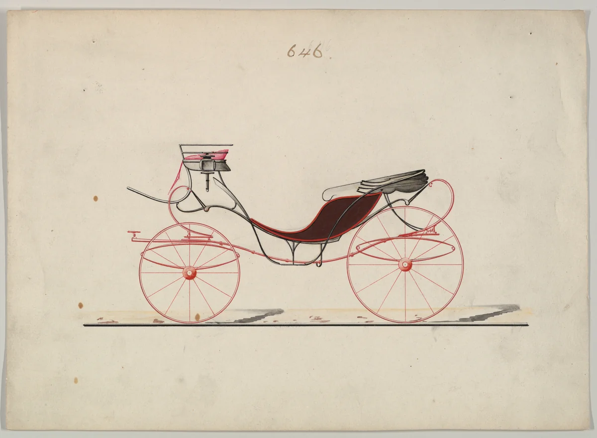 Eight Spring Victoria #646 by Brewster & Co., drawing, 1850-1874