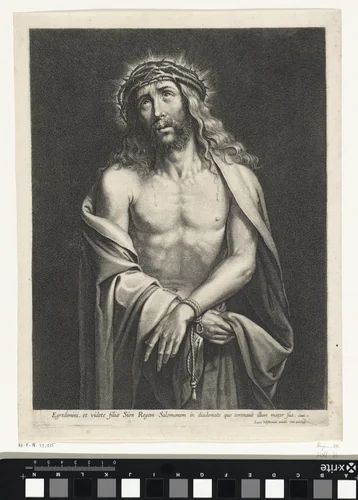 Christus als Man van Smarten by Lucas Vorsterman, print, 1619-1675