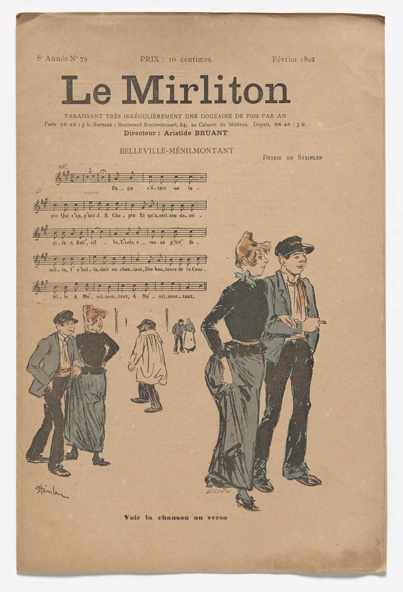 Le Mirliton, no. 79 by Théophile-Alexandre Steinlen, periodical, 1892