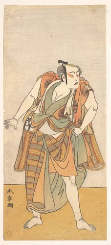 The First Bando Mitsugoro as an Unarmed Man by Katsukawa Shunshô (勝川春章), print, 1774-1775