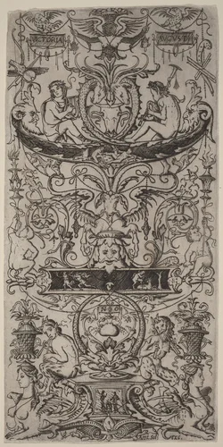 Ornament Panel: Victoria Augusta by Nicoletto da Modena, print, 1507