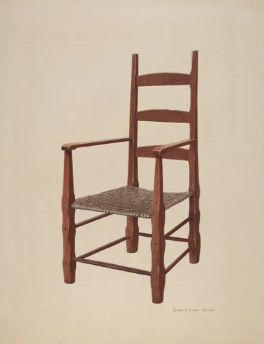 Ladder Back Chair by Roger Deats, index of american design, 1939