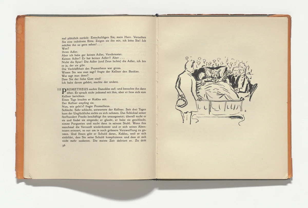 Plate (between pages 36 and 37) from Der Schlecht Gefesselte Prometheus (Prometheus Illbound) by Pierre Bonnard, illustrated book, 1919