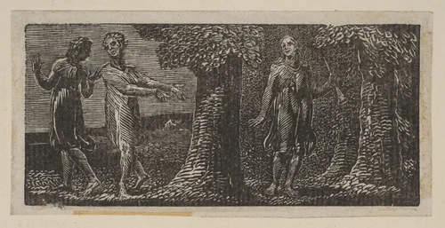 Colinet Mocked by Two Boys, from Thornton's "Pastorals of Virgil" by William Blake, print, 1821