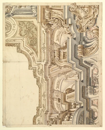 Design for a Cornice by anonymous, drawing, 1700-1780