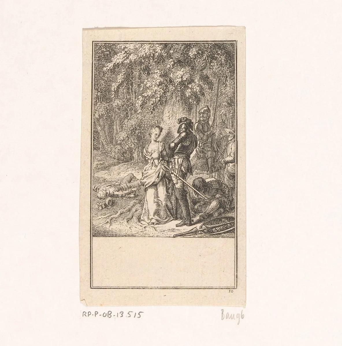 Don Quichot bevrijdt Eugénie by Daniel Nikolaus Chodowiecki, print, 1770