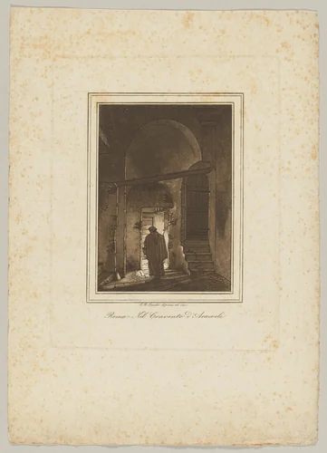 Nel Convento d’Aracoeli (In the Aracoeli Convent) by Carlo Baldassare Simelli, print, 1830-1849