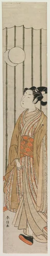 Young Man Playing Football by Suzuki Harunobu (鈴木春信), print, 1760-1769