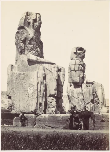 The Statues of Memnon. Plain of Thebes by Francis Frith, photograph, 1857