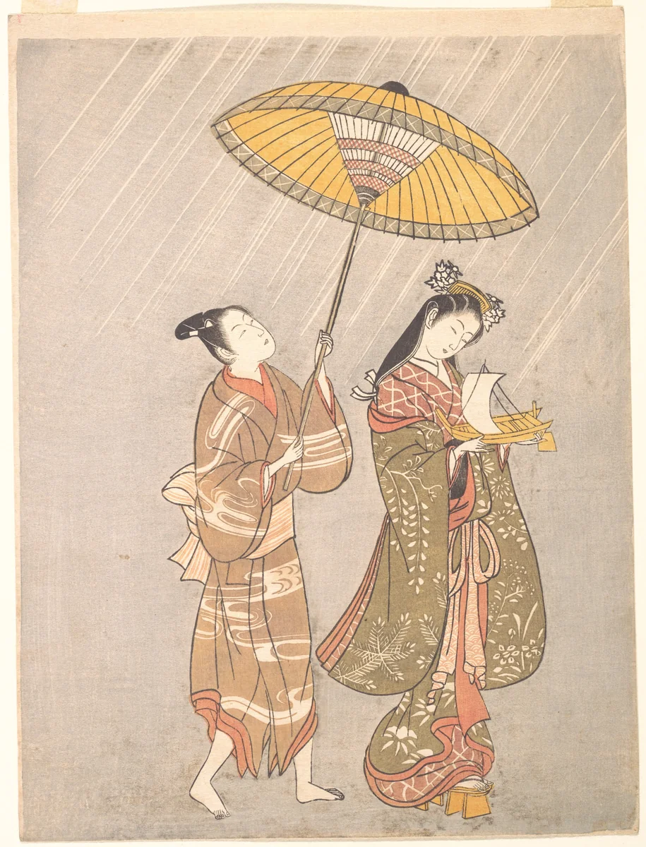 Komachi Praying for Rain by Torii Kiyomitsu, print, 1755-1775