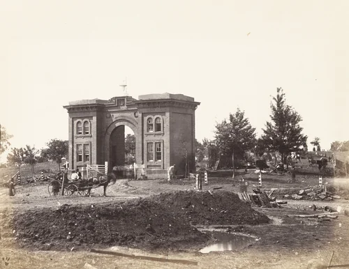 Gateway of Cemetery, Gettysburg by Timothy O'Sullivan, Alexander Gardner, photograph, 1863