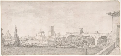 View of Rome from the Palatine by Pierre Charles Jombert, drawing, 1770-1780