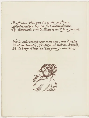 Tailpiece (folio 74 verso) from Les Amours (The Loves) by Émile Bernard, illustrated book, 1915