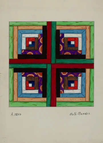 Quilt by Ruth M. Barnes, index of american design, 1936