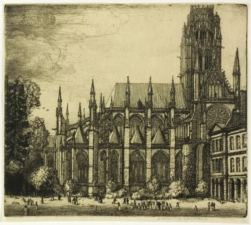 St. Ouen, Rouen by Donald Shaw MacLaughlan, print, 1903