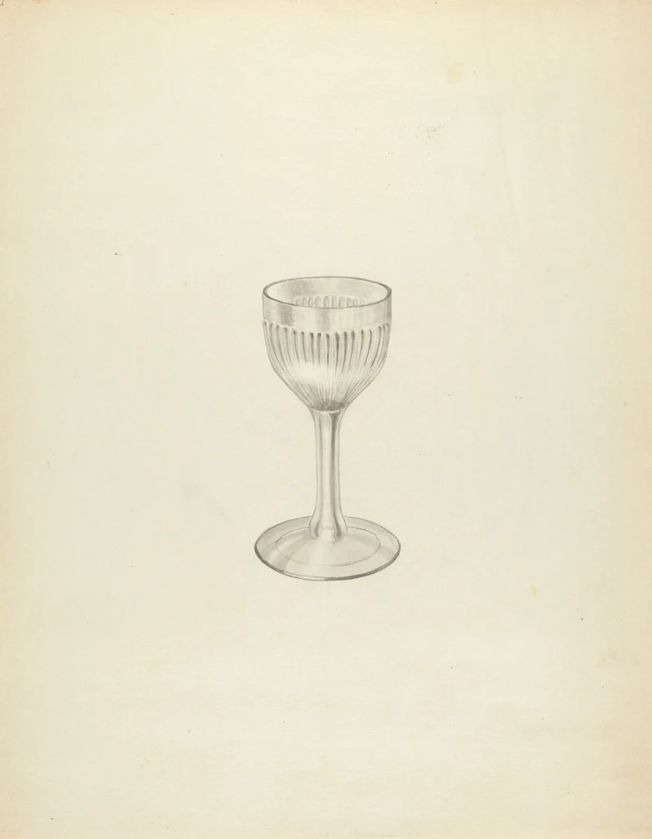 Wine Glass by Isidore Steinberg, index of american design, 1937