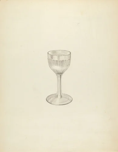 Wine Glass by Isidore Steinberg, index of american design, 1937