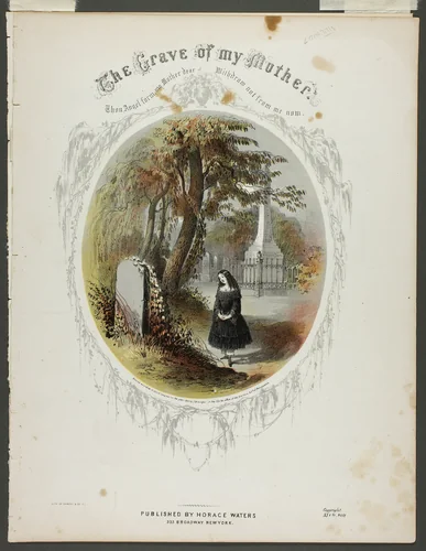 The Grave of My Mother by Napoleon Sarony, print, 1853