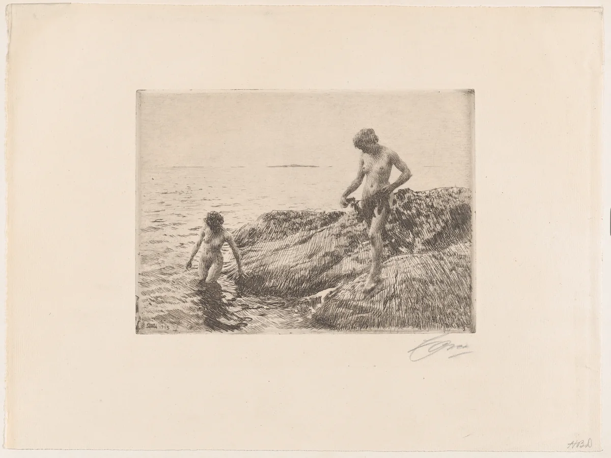 Seaward Skerries by Anders Zorn, print, 1913