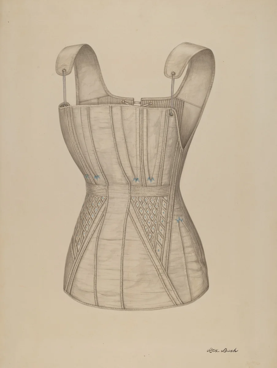 Corset by Rex F. Bush, index of american design, 1935-1942