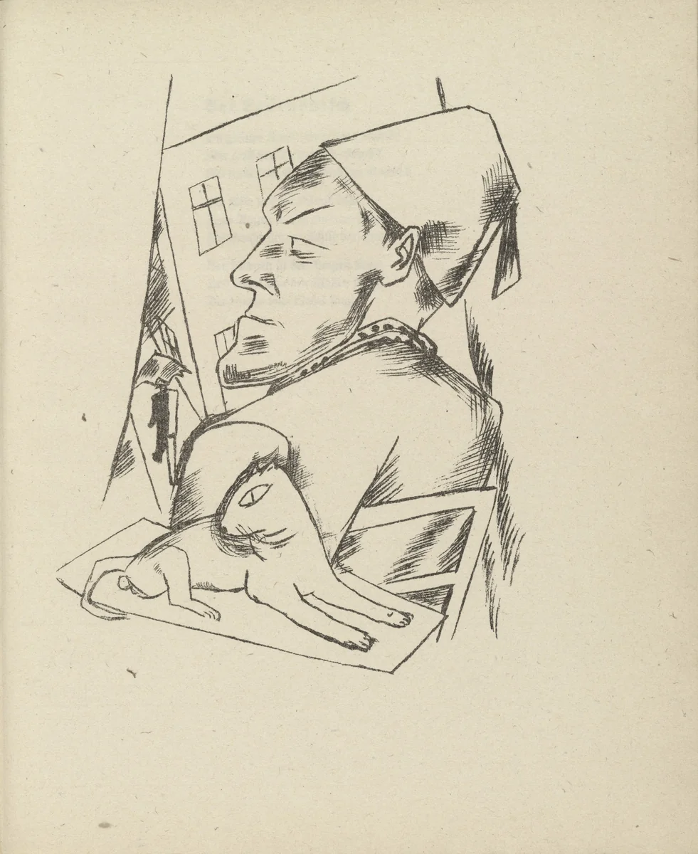 Bitterness (Verbitterung) (plate 3) from Stadtnacht (City Night) by Max Beckmann, illustrated book, 1921