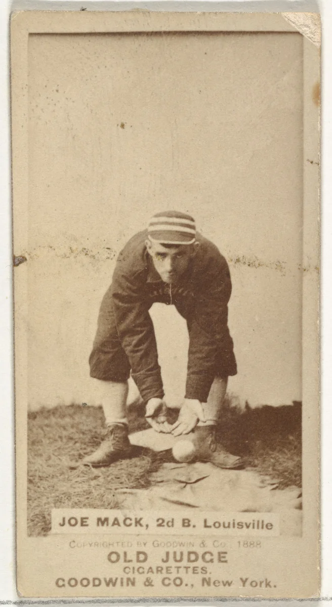 Joseph "Reddy" Mack, 2nd Base, Louisville Colonels, from the Old Judge series (N172) for Old Judge Cigarettes by Goodwin & Company, photograph, 1888