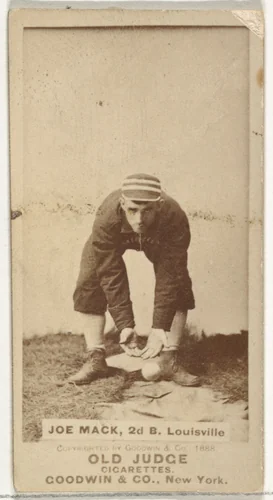 Joseph "Reddy" Mack, 2nd Base, Louisville Colonels, from the Old Judge series (N172) for Old Judge Cigarettes by Goodwin & Company, photograph, 1888