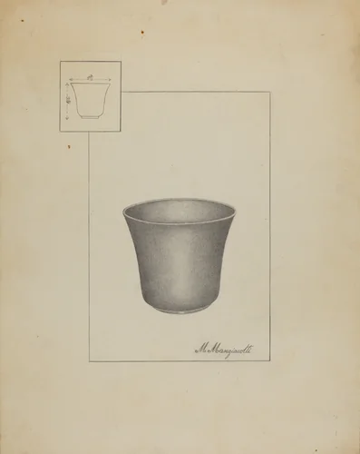 Pewter Cup by Matthew Mangiacotti, index of american design, 1936
