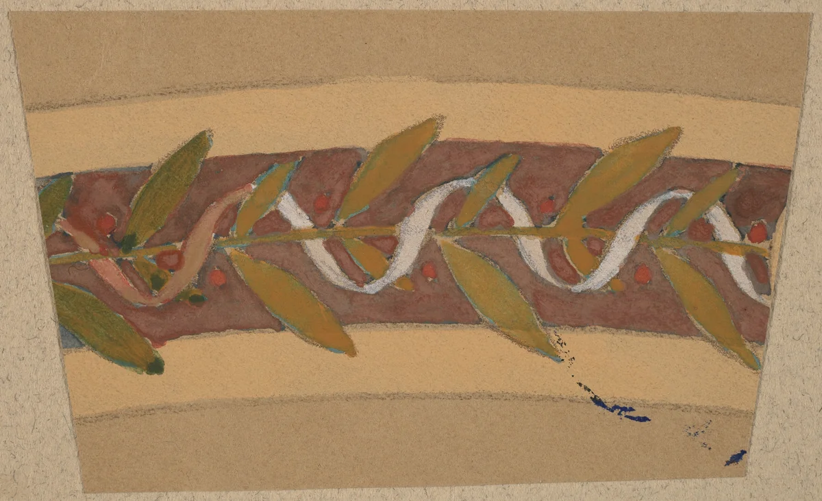 Study for a Border Design by Charles Sprague Pearce, drawing, 1890-1897
