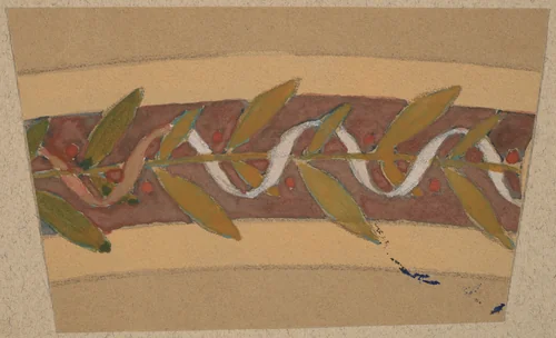 Study for a Border Design by Charles Sprague Pearce, drawing, 1890-1897