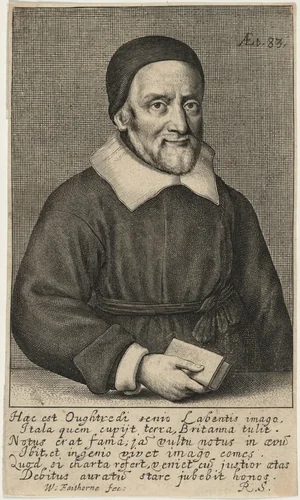 William Oughtred by William Faithorne, print, 1657